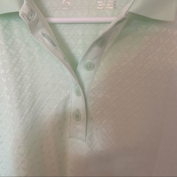 Mint Green Women’s Sleeveless Golf Collared Polo - Picture 2 of 5